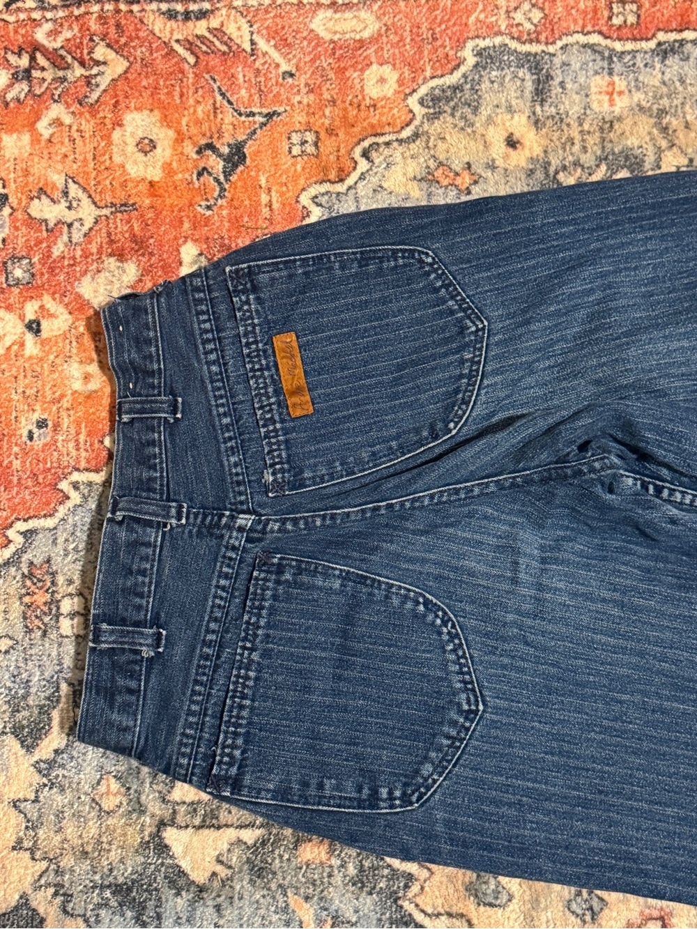 VINTAGE Howick faded pinstripe jeans